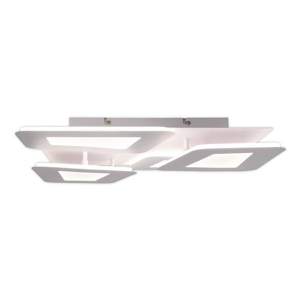 Plafonnier LED Simen Verre acrylique / Acier - 4 ampoules