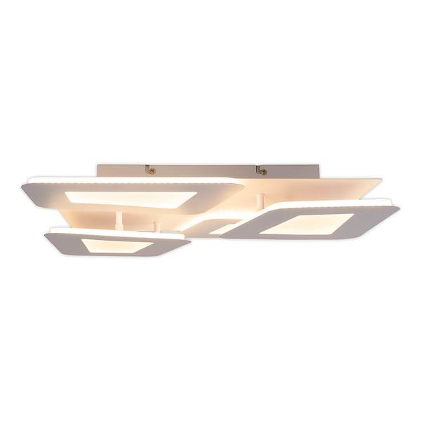 Plafonnier LED Simen Verre acrylique / Acier - 4 ampoules