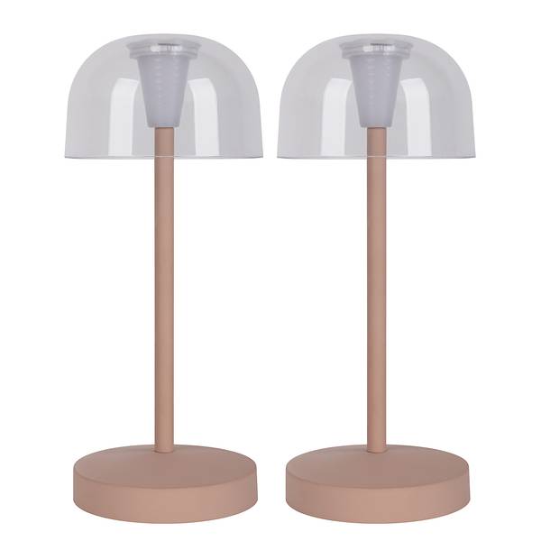Lampada tavolo LED Gomba Set da 2 Vetro acrilico / Acciaio - 1 punto luce - Beige