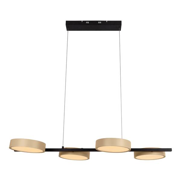 Lampada a sospensione a LED Tessa Acciaio - 4 punti luce