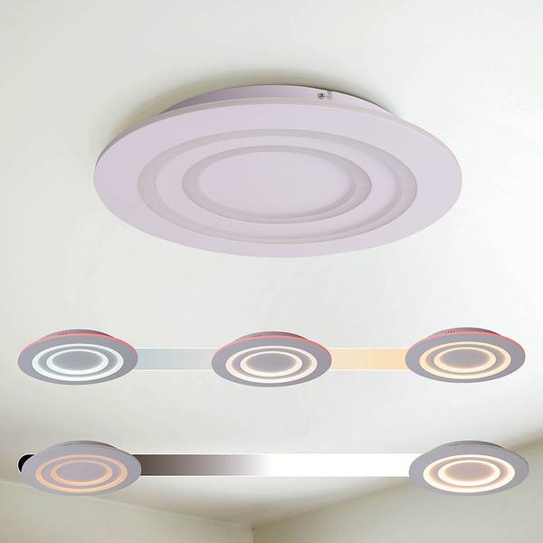 Plafonnier LED Mirel Plexiglas / Aluminium - 3 ampoules