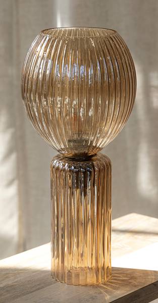 Tischleuchte Toulipa Gold - Farbglas - 18 x 40 x 18 cm