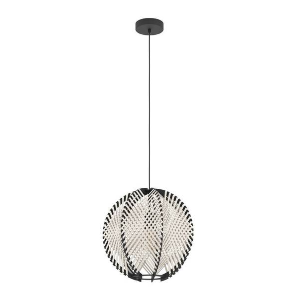 Lampada a sospensione Waverton A Tessuto misto / Acciaio - 1 punti luce - Diametro: 40 cm