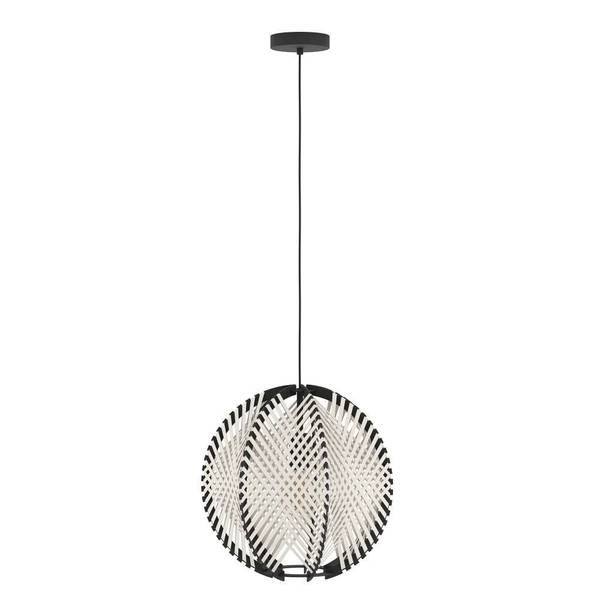 Lampada a sospensione Waverton A Tessuto misto / Acciaio - 1 punti luce - Diametro: 40 cm