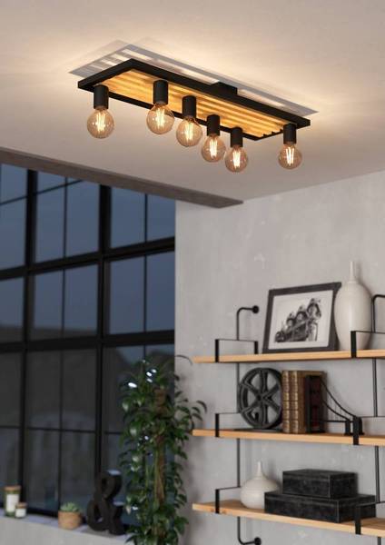 Deckenleuchte Consett Stahl - 6-flammig