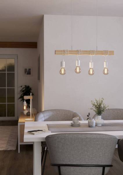 Hanglamp Townshend staal - 4-lichts