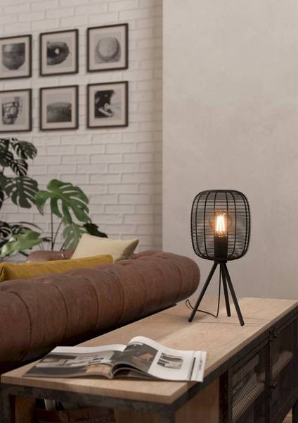 Tafellamp Rinroe staal - 1-lichts