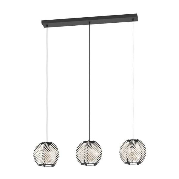 Hanglamp Waverton type B mengweefsel/staal - 3-lichts