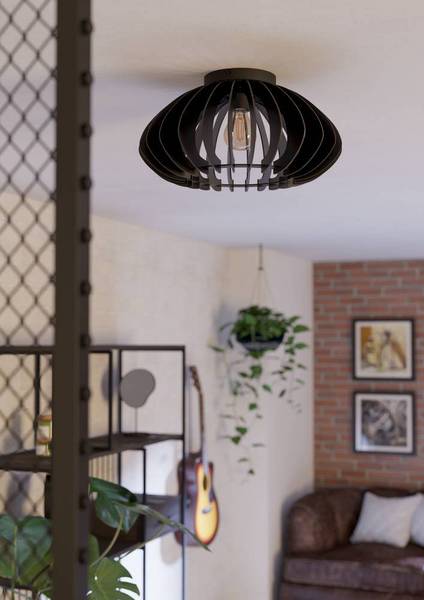 Lampada da soffitto Cossano Acciaio - 1 punti luce - Diametro: 45 cm