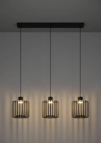 LED-Pendelleuchte Ginestrone Polycarbonat / Stahl - 3-flammig