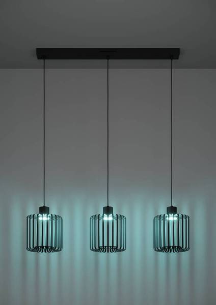 LED-Pendelleuchte Ginestrone Polycarbonat / Stahl - 3-flammig