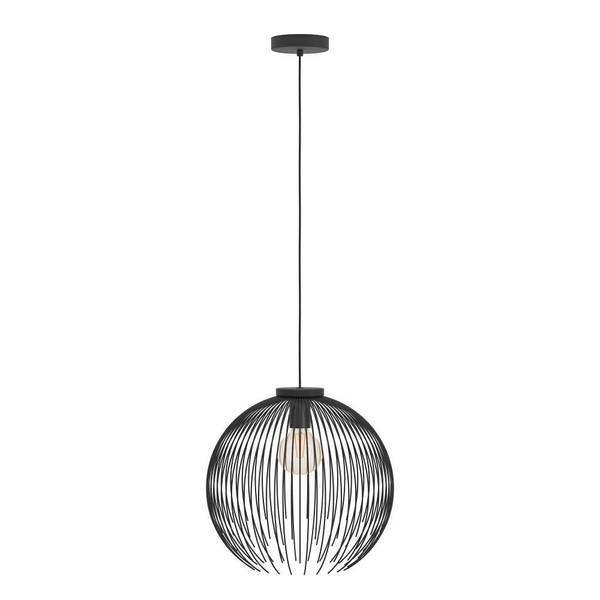 Lampada a sospensione Venezuela Acciaio - 1 punti luce - Nero