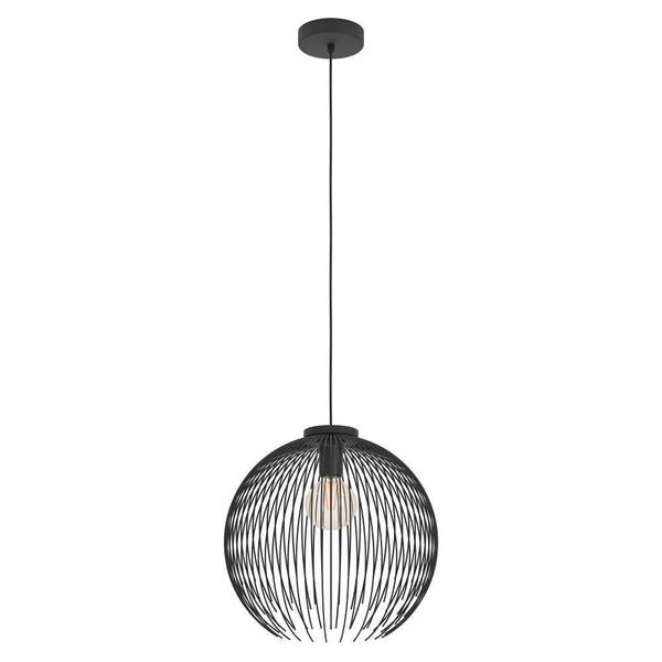 Lampada a sospensione Venezuela Acciaio - 1 punti luce - Nero
