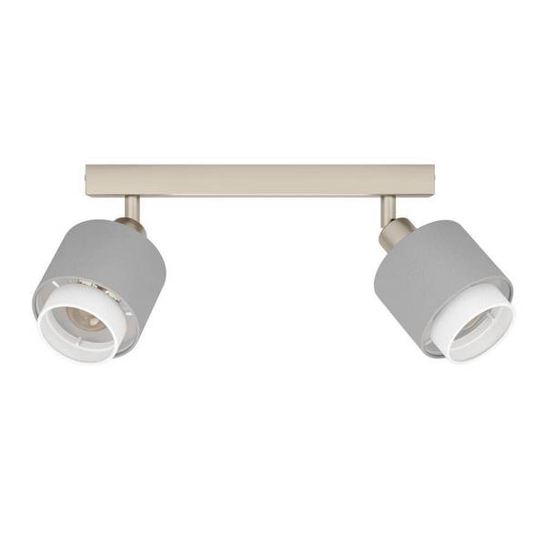 Plafondlamp Bellizzi mengweefsel/staal - 2-lichts - Aantal lichtbronnen: 2