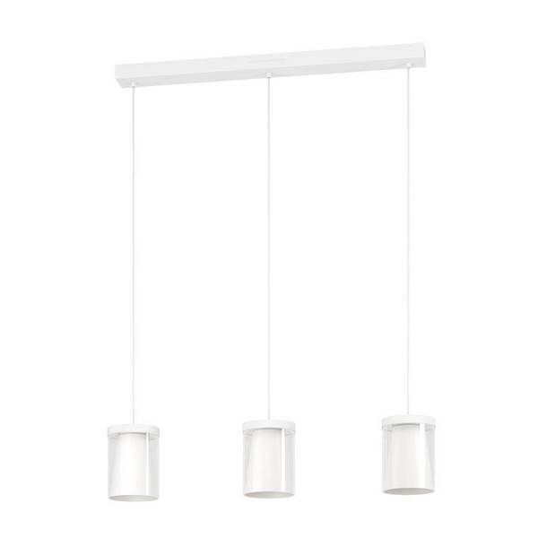 LED-Pendelleuchte Chiusello Klarglas / Stahl - 3-flammig