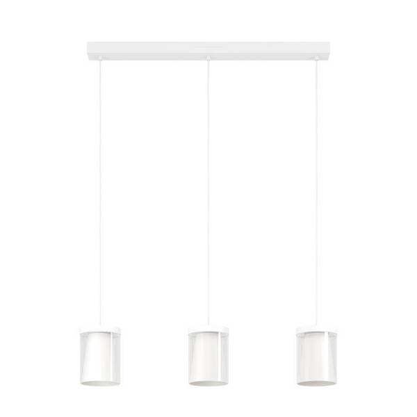 LED-Pendelleuchte Chiusello Klarglas / Stahl - 3-flammig