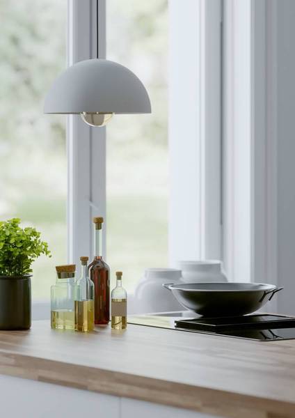 Pendelleuchte Gaetano Stahl - 1-flammig - Durchmesser: 30 cm