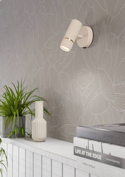 LED-Wandleuchte Caminia Stahl - 1-flammig
