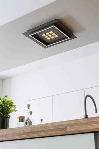 LED-Deckenleuchte Balazote Polycarbonat / Stahl - 10-flammig