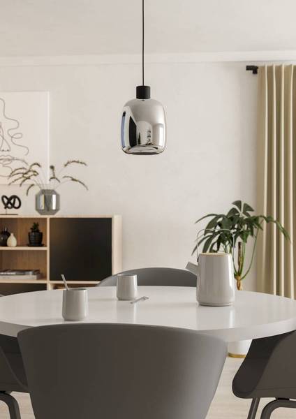 LED-Pendelleuchte Molochio Rauchglas / Stahl - 1-flammig - Flammenanzahl: 1