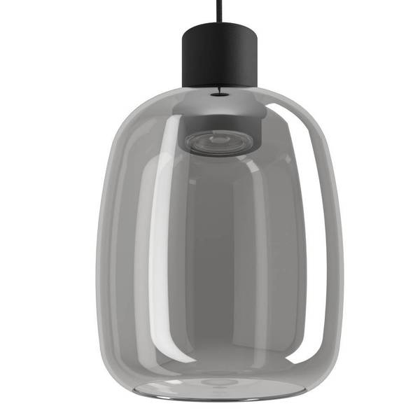 LED-Pendelleuchte Molochio Rauchglas / Stahl - 1-flammig - Flammenanzahl: 1