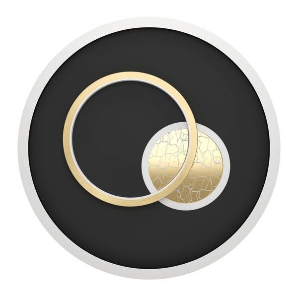 LED-plafondlamp Tiriolo rond staal/polycarbonaat - 2-lichts