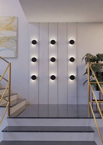 LED-Wandleuchte Talamello Typ A rund Aluminium - 1-flammig