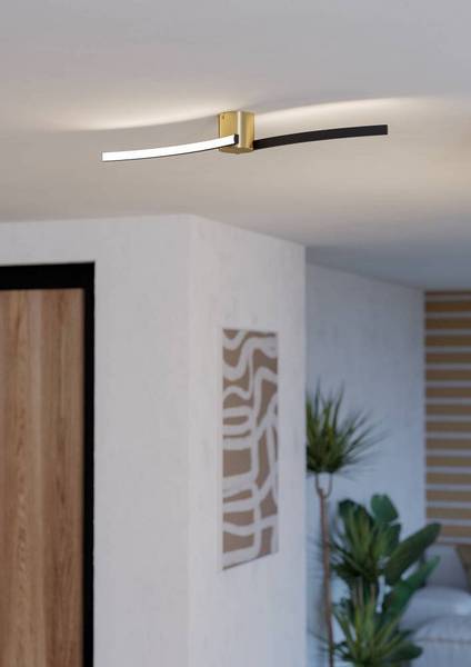 LED-Deckenleuchte Aieta Typ D Stahl / Polycarbonat - 1-flammig