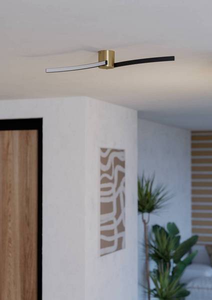 LED-Deckenleuchte Aieta Typ D Stahl / Polycarbonat - 1-flammig