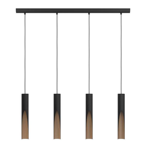LED-Pendelleuchte Barbotto Typ B Stahl - 4-flammig