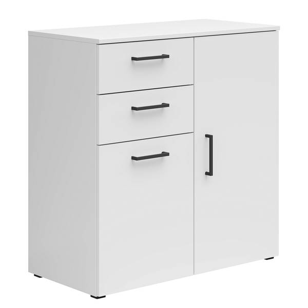 Kommode Hick 80 cm mit 2 Türen Weiß - Tiefe: 40 cm
