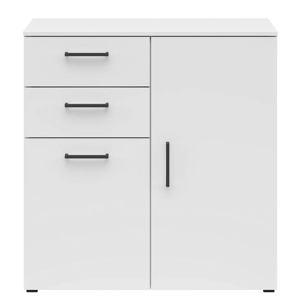 Kommode Hick 80 cm mit 2 Türen Weiß - Tiefe: 40 cm