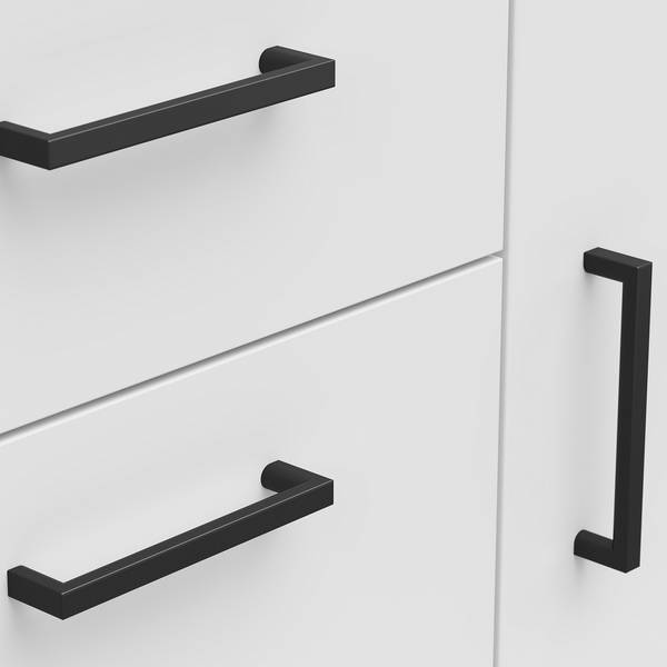 Kommode Hick 80 cm mit 2 Türen Weiß - Tiefe: 40 cm