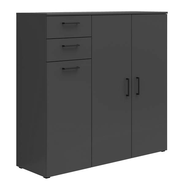Dressoir Hick grafietkleurig - Hoogte: 115 cm