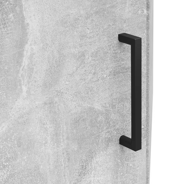 Armoire d’angle Hick Imitation béton - Hauteur : 195 cm