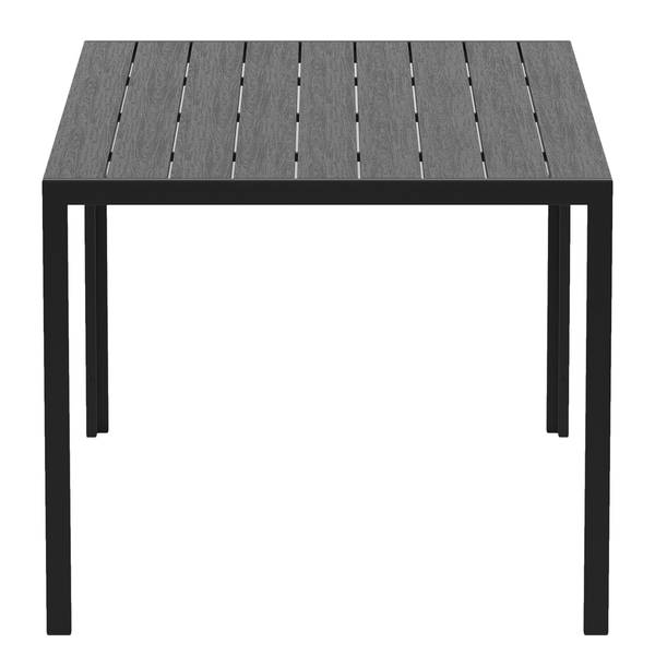 Outdoor-diningset Arjan 5-delig combi B staal/polyrotan - zwart