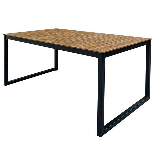 Ensemble de jardin Telawi - 3 éléments Acacia massif / Acier - Marron / noir