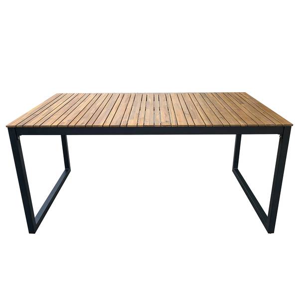 Ensemble de jardin Telawi - 3 éléments Acacia massif / Acier - Marron / noir