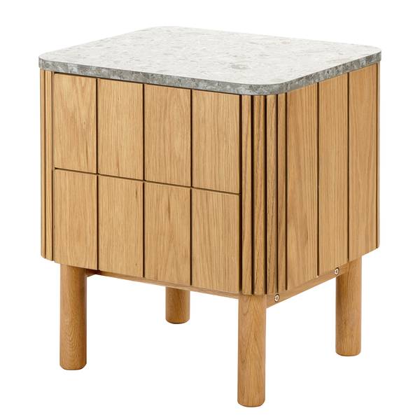 Nachtkastje met fineer Rimma terazzo/eikenhout