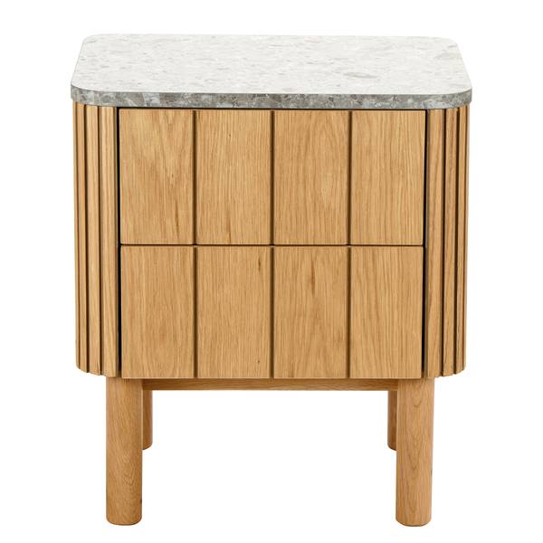 Nachtkastje met fineer Rimma terazzo/eikenhout