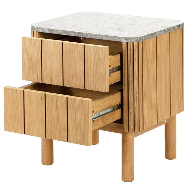 Nachtkastje met fineer Rimma terazzo/eikenhout