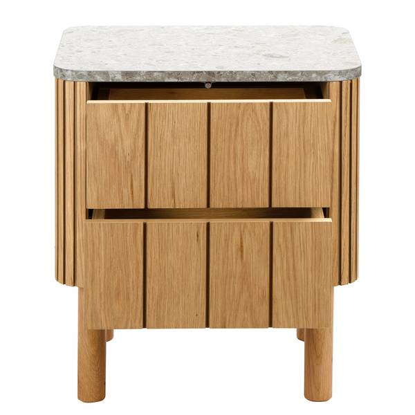 Nachtkastje met fineer Rimma terazzo/eikenhout