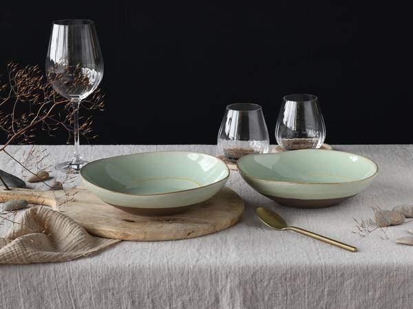 Pastaschüssel Basalt 2er-Set Salbei