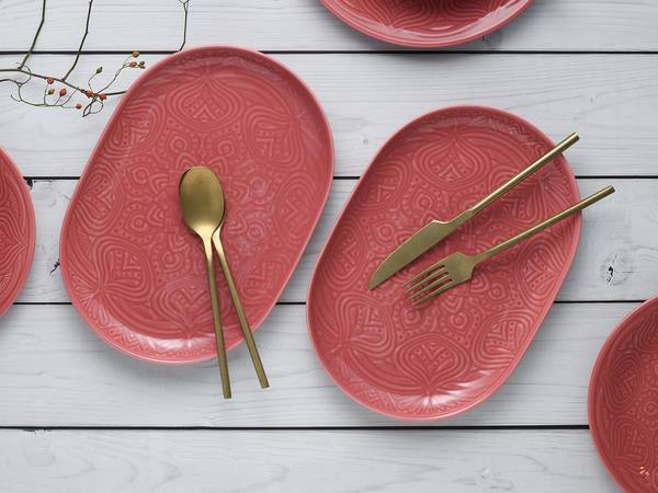 CreaTable Orient Mandala Aquamarine – Service 18 Pièces Porcelaine, Assiettes & Bols Design Méditerranéen Élégant