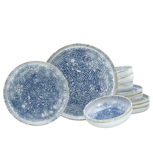 Geschirr-Set Uno Mykonos 12-teilig Multicolor - Keramik - 40 x 36 x 42 cm