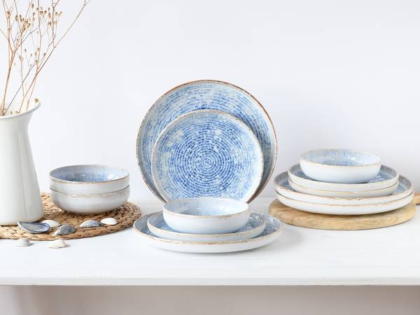 Geschirr-Set Uno Mykonos 12-teilig Multicolor - Keramik - 40 x 36 x 42 cm