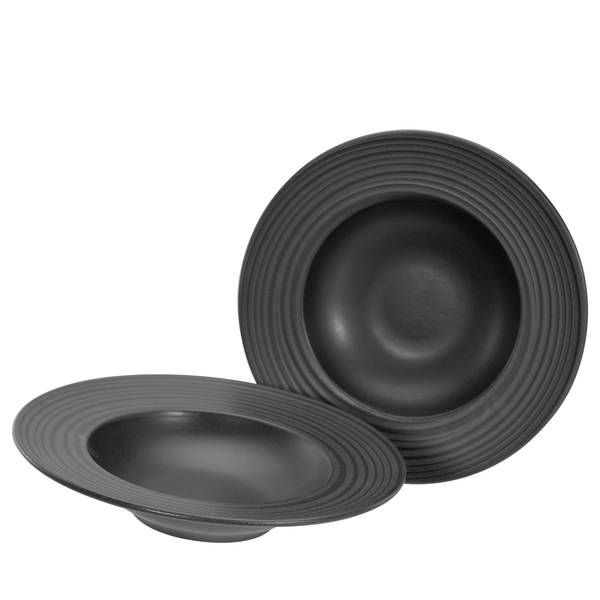 Assiette à pâtes Pierre de lave 2 éléments