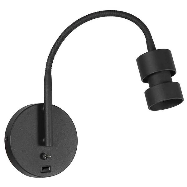 Applique Upround Noir - Aluminium - 11 x 33 x 22 cm