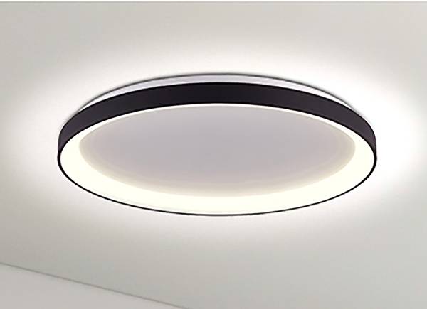 Deckenleuchte Ringlede Schwarz - 38 x 38 cm