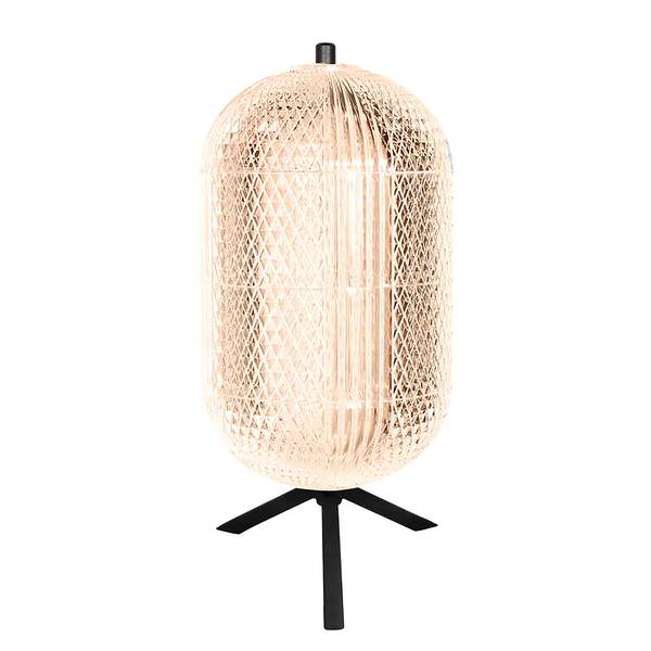 Tischleuchte Geripu Schwarz - Aluminium - Acrylglas - 15 x 32 x 15 cm